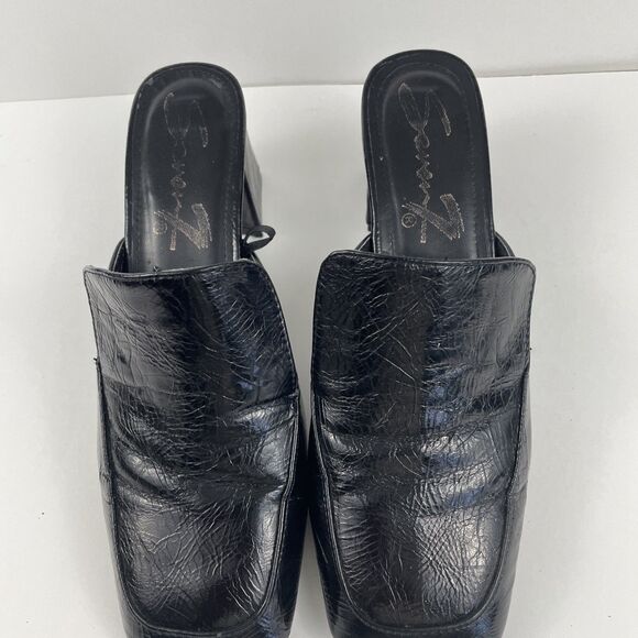 SEVEN7 Women’s Patent Leather Mule   shoes 2.5" heel Size 10W - Picture 1 of 6